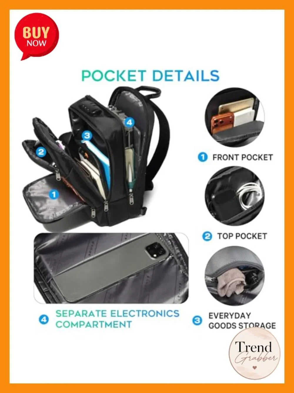 Water Resistant Anti Theft Sling Bag Crossbody Shoulder Backpack Tablet
